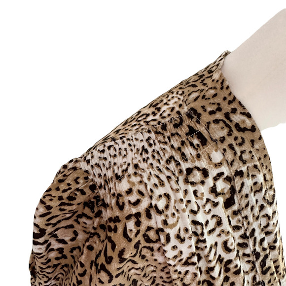 FAITHFULL THE BRAND Marie Louise Midi Dress Mila Animal Print Womens Size 4 - Picture 14 of 16